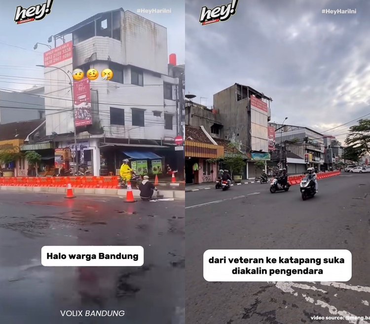 Cegah Pelanggaran Lalu Lintas, Pembatas Jalan Veteran Bandung Diganti Beton Permanen