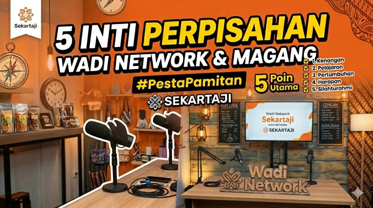 Belajar, Bertumbuh, dan Berpisah: Kebersamaan Ibu Nur dan Mahasiswa Magang dalam Podcast Penutup Wadi Network Sekartaji
