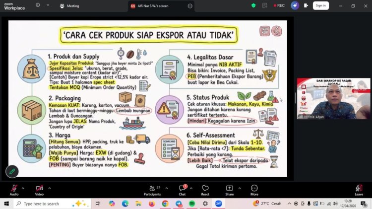 Webinar Dorong UMKM Naik Kelas, Peluang Ekspor Kini Lebih Terbuka