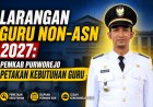 Larangan Guru Non-ASN 2027, Pemkab Purworejo Petakan Kebutuhan Guru