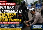 Polres Tasikmalaya Tertibkan Pengguna Knalpot Tidak Standar