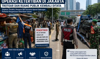 Operasi Ketertiban di Jakarta Diperketat, Trotoar dan Ruang Publik Kembali Ditata