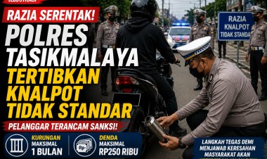Polres Tasikmalaya Tertibkan Pengguna Knalpot Tidak Standar