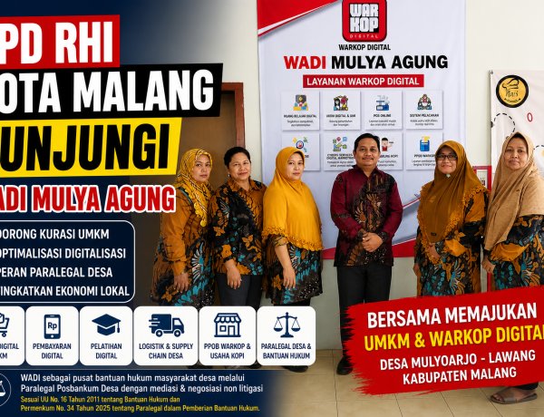 DPD Rumah Hukum Indonesia Kota Malang Kunjungi WADI Mulya Agung, Dorong Optimalisasi UMKM Desa