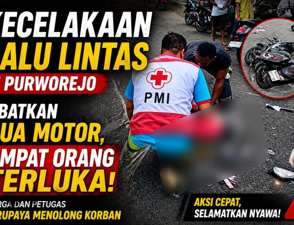 Kecelakaan Lalu Lintas di Purworejo Libatkan Dua Motor, Empat Orang Terluka