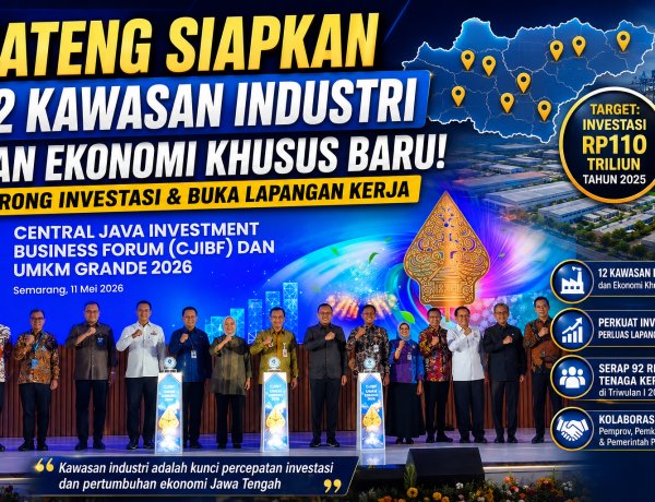 Jateng Siapkan 12 Kawasan Industri Baru untuk Dorong Investasi