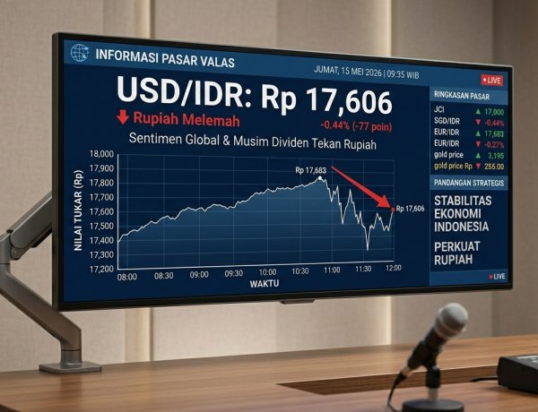 Rupiah Kembali Melemah, Tembus Rp 17.606 per Dolar AS