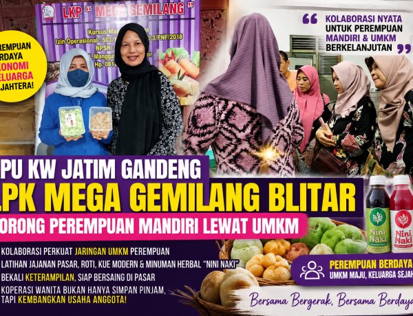 APU KW JATIM Gandeng LPK MEGA GEMILANG Blitar Dorong Perempuan Mandiri Lewat UMKM