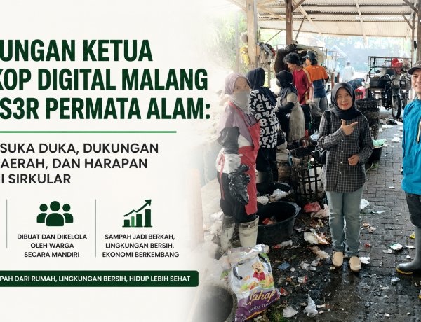 Ketua Warkop Digital Malang Kunjungi TPS3R Permata Alam, Dorong Ekonomi Sirkular Berbasis Masyarakat