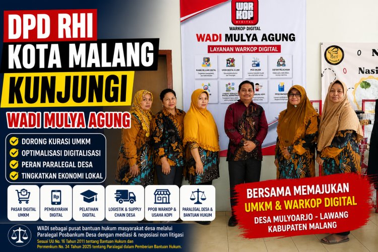 DPD Rumah Hukum Indonesia Kota Malang Kunjungi WADI Mulya Agung, Dorong Optimalisasi UMKM Desa