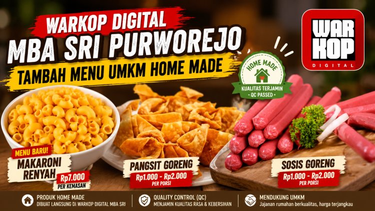 Warkop Digital Mba Sri Purworejo Tambah Menu UMKM Home Made
