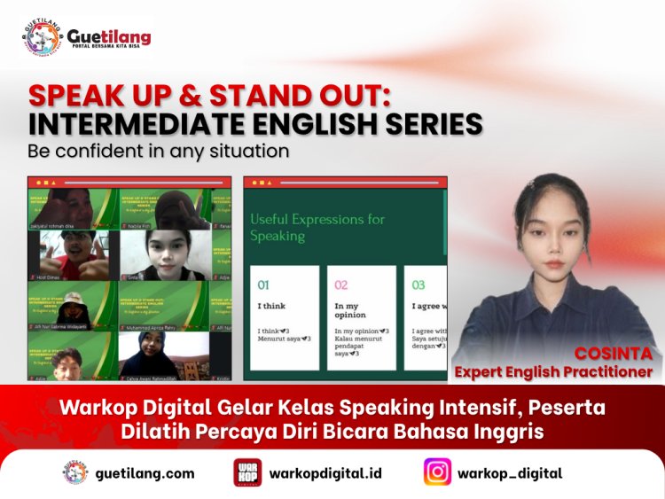 Warkop Digital Gelar Kelas Speaking Intensif, Peserta Dilatih Percaya Diri Bicara Bahasa Inggris