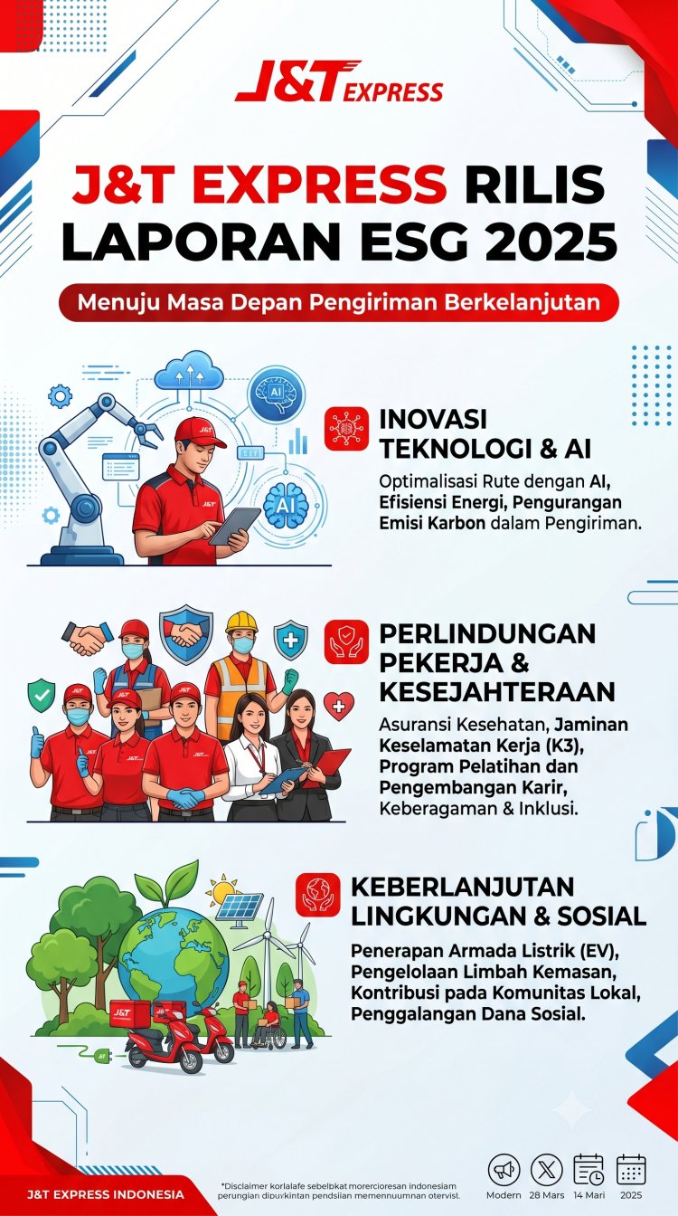 J&T Express Rilis Laporan ESG 2025, Soroti AI hingga Perlindungan Pekerja