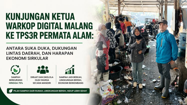 Ketua Warkop Digital Malang Kunjungi TPS3R Permata Alam, Dorong Ekonomi Sirkular Berbasis Masyarakat