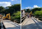 Warga Desa Petir Hentikan Sementara Perbaikan Jembatan, Soroti Minimnya Sosialisasi  dan Jalur Alternatif