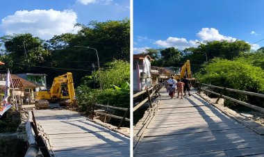 Warga Desa Petir Hentikan Sementara Perbaikan Jembatan, Soroti Minimnya Sosialisasi  dan Jalur Alternatif