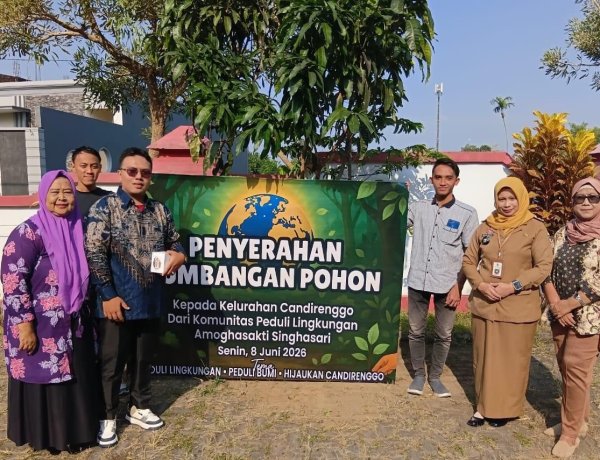 Panitia Festival Amoghasakti Singhasari Serahkan Bantuan Pohon untuk Dukung Penghijauan di Candirenggo