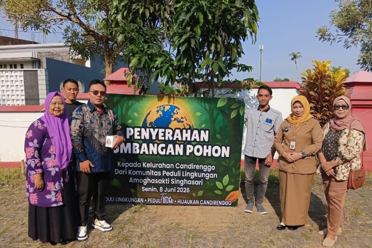 Panitia Festival Amoghasakti Singhasari Serahkan Bantuan Pohon untuk Dukung Penghijauan di Candirenggo