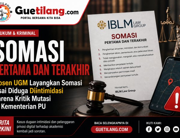 Dosen UGM Layangkan Somasi Usai Diduga Diintimidasi karena Kritik Mutasi di Kementerian PU