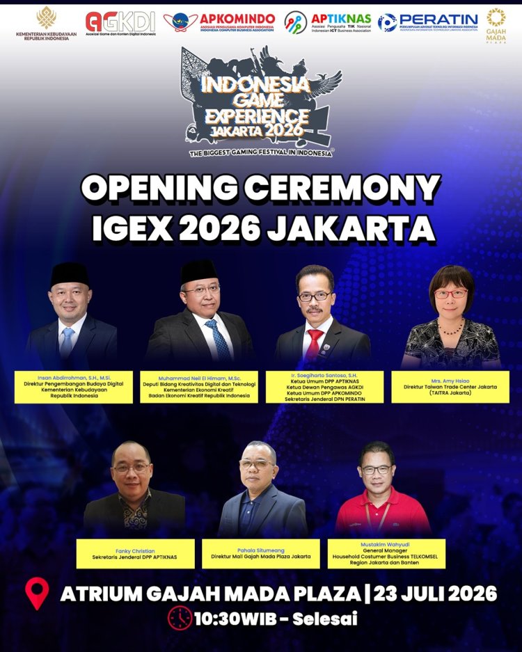 Indonesia Game Experience (IGEX) 2026 Siap Digelar, Dorong Kolaborasi Nasional Menuju Indonesia sebagai Pusat Inovasi Game dan AI