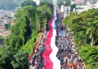 Rekayasa Lalu Lintas Sukses, Kirab Bendera Merah Putih 500 Meter Semarakkan Kota Bogor Tanpa Kendala
