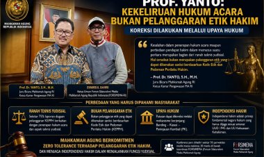 Prof. Yanto: Kekeliruan Hukum Acara Bukan Pelanggaran Etik Hakim, Koreksi Dilakukan Melalui Upaya Hukum