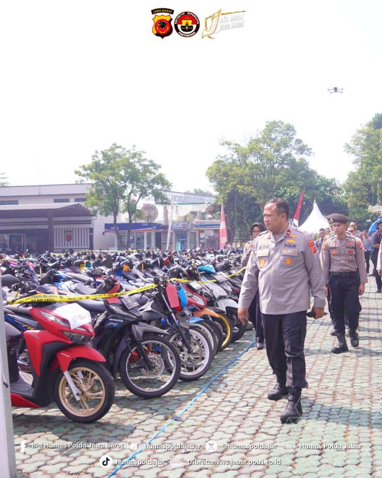 Polda Jabar Ungkap 352 Kasus Kejahatan Jalanan, Musnahkan 25 Ribu Miras Dan 9.124 Knalpot Non Standar