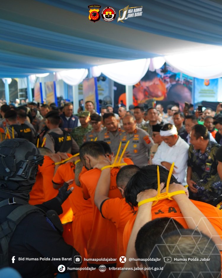 Polda Jabar Ungkap 352 Kasus Kejahatan Jalanan, Musnahkan 25 Ribu Miras Dan 9.124 Knalpot Non Standar