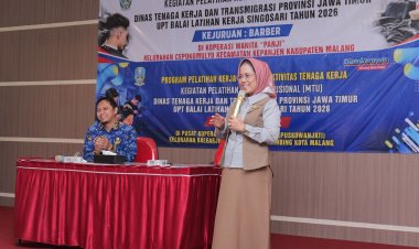 Dua Kelas Sekaligus! MTU Barbershop BLK Singosari untuk SBW Binaan Puskowanjati dan Paguyuban Koperasi Wanita "Panji" Kec. Kepanjen Binaan ASKOMARA Resmi Dibuka Bunda Untari di SBW Malang