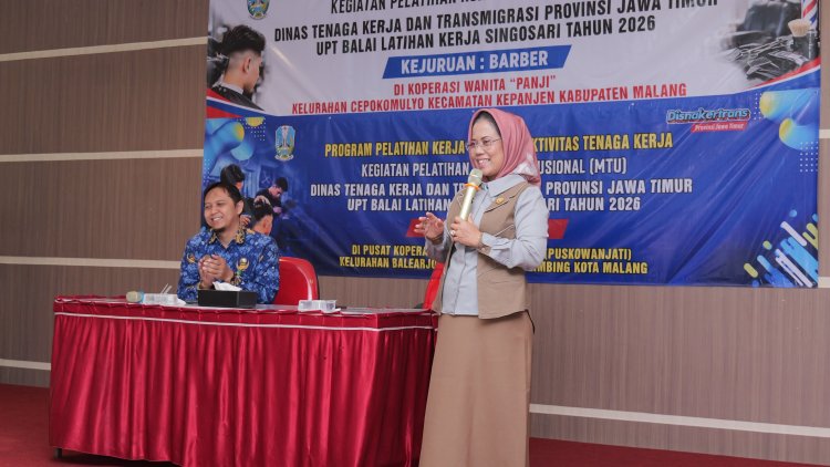 Dua Kelas Sekaligus! MTU Barbershop BLK Singosari untuk SBW Binaan Puskowanjati dan Paguyuban Koperasi Wanita "Panji" Kec. Kepanjen Binaan ASKOMARA Resmi Dibuka Bunda Untari di SBW Malang