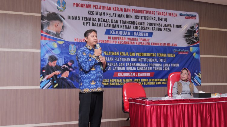 Dua Kelas Sekaligus! MTU Barbershop BLK Singosari untuk SBW Binaan Puskowanjati dan Paguyuban Koperasi Wanita "Panji" Kec. Kepanjen Binaan ASKOMARA Resmi Dibuka Bunda Untari di SBW Malang